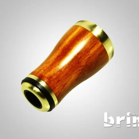 「スネークウッド⚠️小さな小割れあり」手作りウッドハンドルノブ／シマノAダイワS ウッドハンドルノブ シマノ・ダイワ用 Sanctus Baron350 スネーク