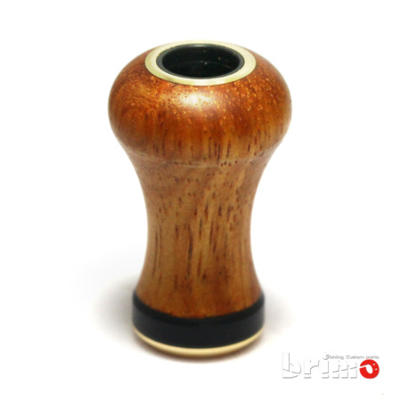 全長29mmの花梨ウッドノブ、ブリモ Sanctus brave290。シマノ、ダイワ製リールに適合。伝統形状とbrimoリング搭載。